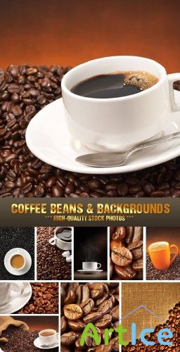 Stock Photo - Coffee Beans & Backgrounds