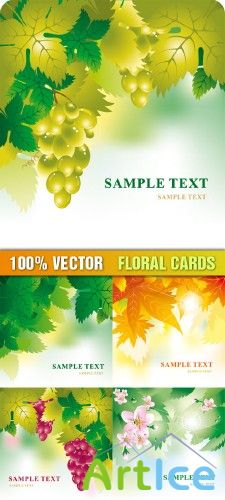 Vector Floral Cards