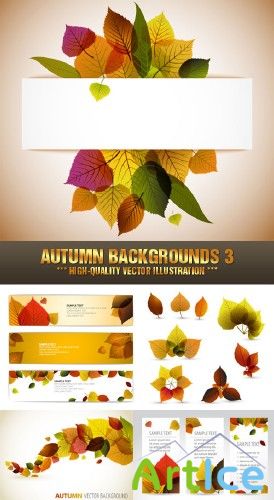 Stock Vector - Autumn Backgrounds 3