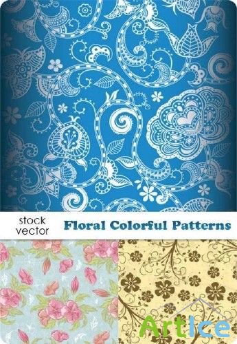 Vectors - Floral Colorful Patterns