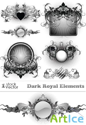 Dark Royal Elements Vector