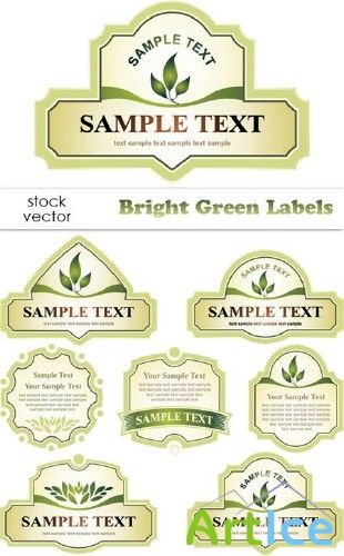 Vectors - Bright Green Labels