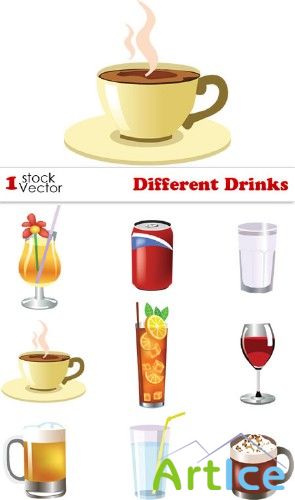 Different Drinks Vector
