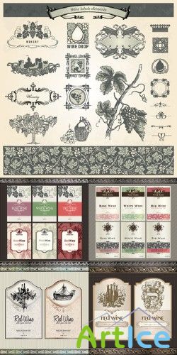 Vintage Wine Labels and Design Elements