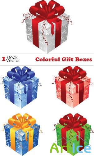 Colorful Gift Boxes Vector