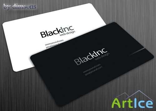 Black free business card