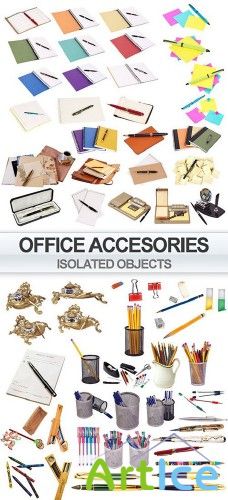 Isolated Office Accesories Objects