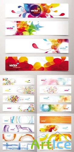 Abstract Color Banners Vector 4