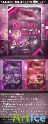 GraphicRiver - DJ Disco Event / Nightclub / Spring Break Flyer