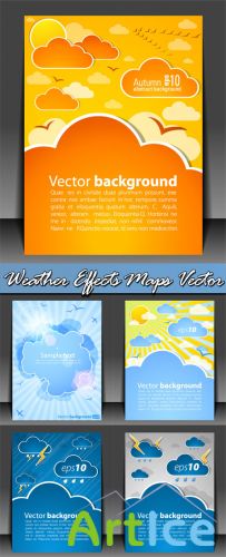 Weather Effects Maps Vector