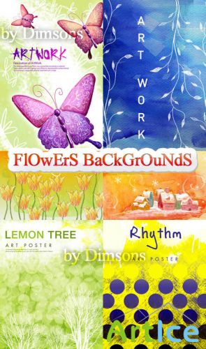 Flower backgrounds pack 27