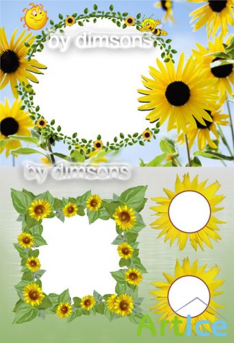 Photo Frame - Yellow Sunflowers