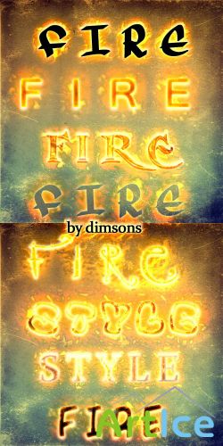Fire text styles