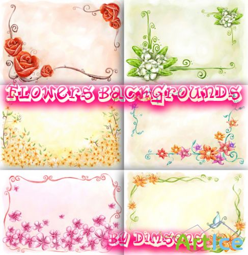 Flower backgrounds pack 30