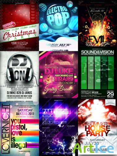 Party/Concert Flyer Template pack # 2