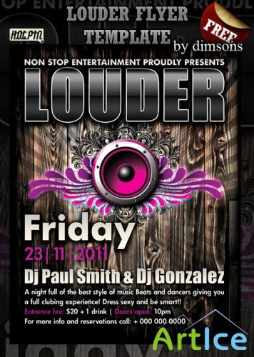Louder party flyer