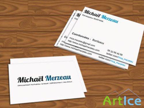 Simple White Business Card