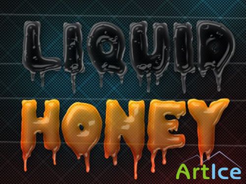 Liquid Honey Photoshop Styles