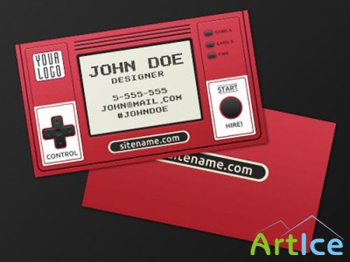 Retro Gaming Business Card