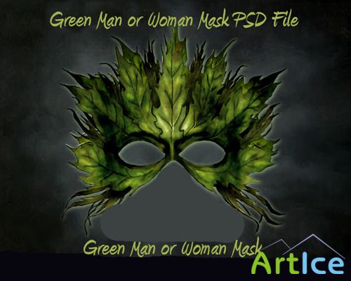 Green ManWoman Transparent PSD
