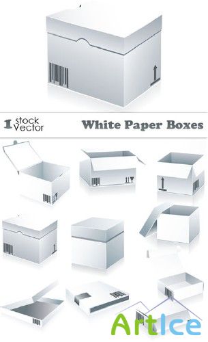 White Paper Boxes Vector