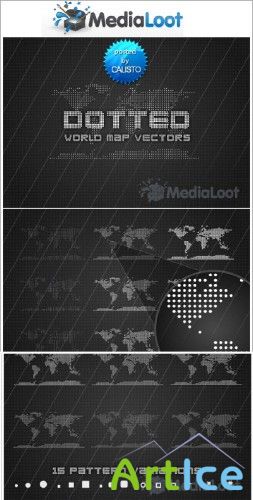 MediaLoot - Dotted World Map Vectors