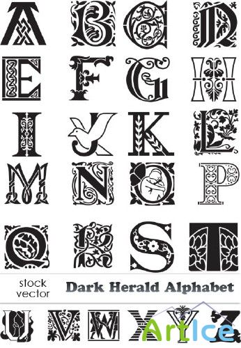 Vectors - Dark Herald Alphabet