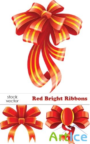 Vectors - Red Bright Ribbons