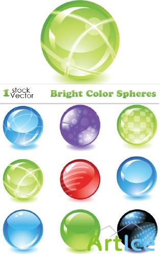 Bright Color Spheres Vector