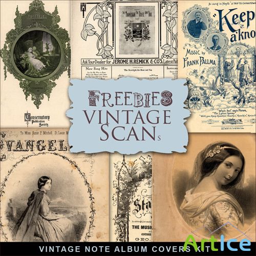 Scrap-kit - Vintage Note Album Covers
