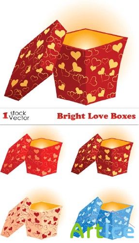 Bright Love Boxes Vector