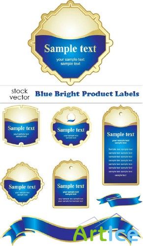 Vectors - Blue Bright Product Labels