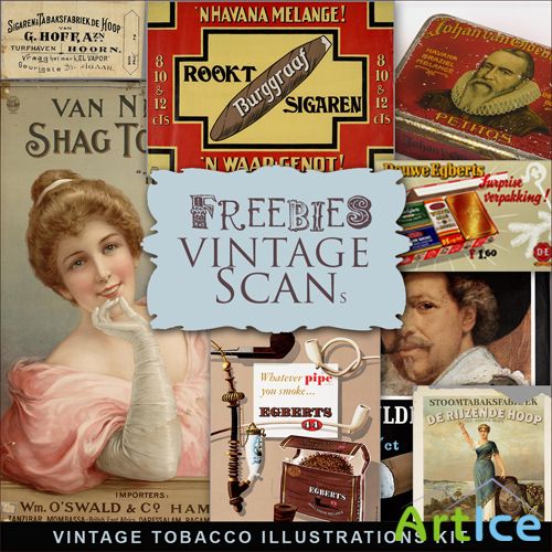 Scrap-kit - Vintage Tobacco Illustrations