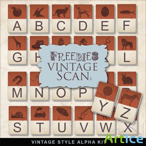 Scrap-kit - Vintage Alphabet #3