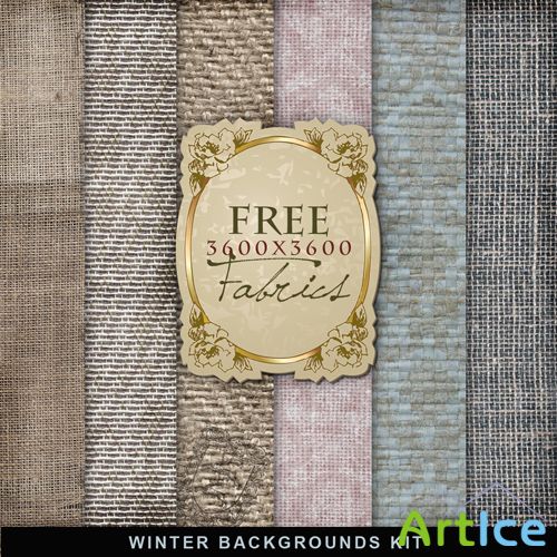 Textures - Winter Fabric Backgrounds #1