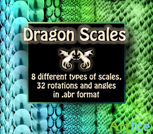Dragon scales brush set
