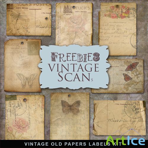 Scrap-kit - Vintage Old Paper Labels