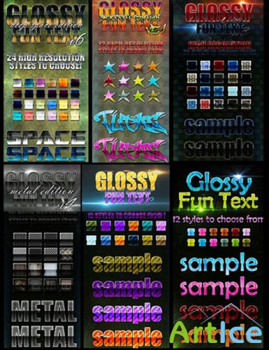 Genuine Glossy Styles Pack for Photoshop