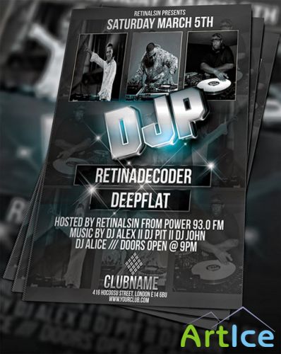 PSD Template -  DJ Party Flyer