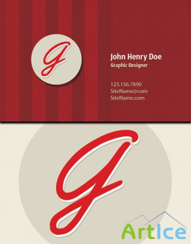 Red Exclusive Vintage Business Card