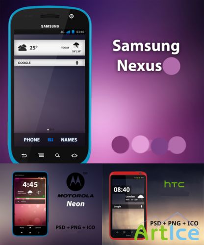 Motorola neon, Samsung nexus z psd