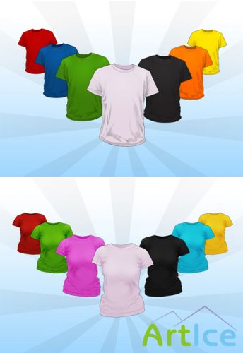 Ladies and Tee Shirt Mockup Templates Pack