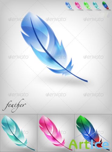 Transparent feather icon psd