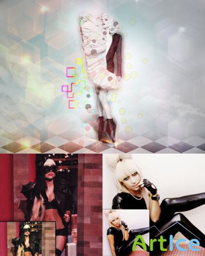 Psd Wallpaper with Gaga
