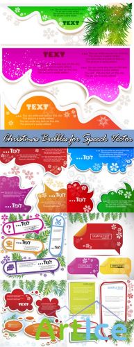 Christmas Bubbles for Speech Vector