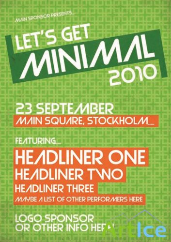 PSD Template - Green Minimal Festival Poster