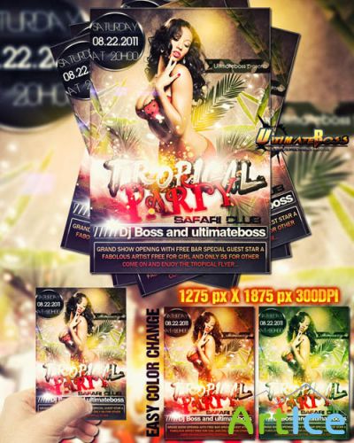 Freemium Tropical Party Flyer