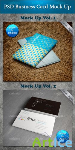 PSD Template - Business Card Mock-Up Vol 1 & 2