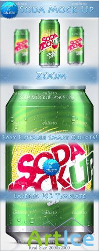PSD Template - Soda Can Mock-Up