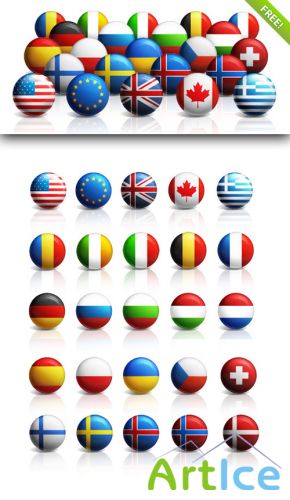 Free Psd Flags
